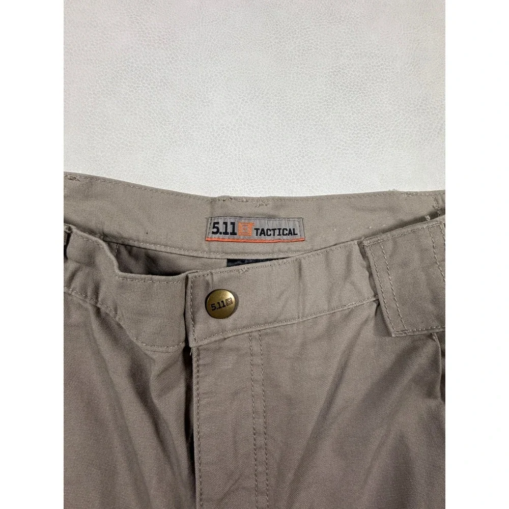 5.11 Tactical Series Mens 38x32 Khaki Tan Cotton Canvas‎ Utility Hiking Pants